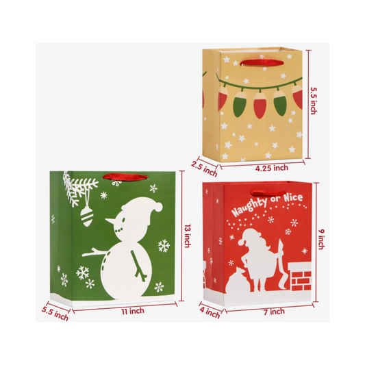 Surtido De Bolsas Navideñas - 18 Bolsas