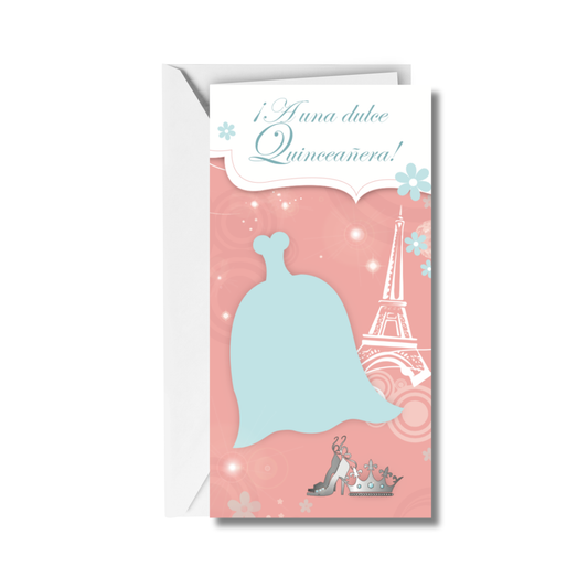 ¡A Una Dulce Quinceañera! - 6 Postales Billeteras