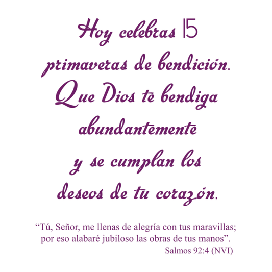 A Una Bella Quinceañera ¡Muchas Felicidades!  - 6 Postales
