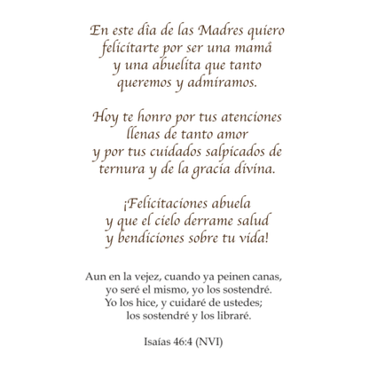 ¡Abuela! ¡Feliz Día De Las Madres! - 6 Postales