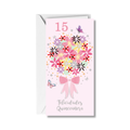15 Felicidades Quinceañera - 6 postales billeteras