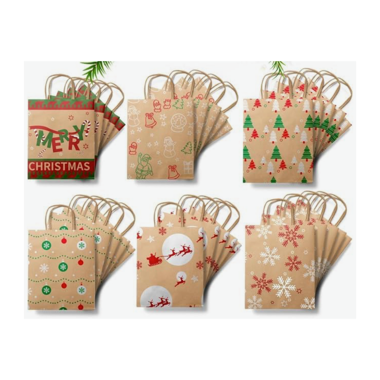 Surtido De Bolsas Navideñas - 60 bolsas