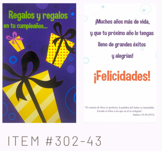 Regalos y regalos en tu cumpleaños…  - 6 tarjetas