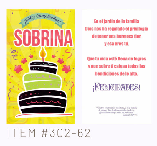 ¡Feliz cumpleaños! Sobrina  - 6 tarjetas